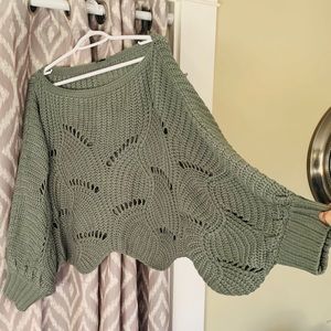 Army green sweater